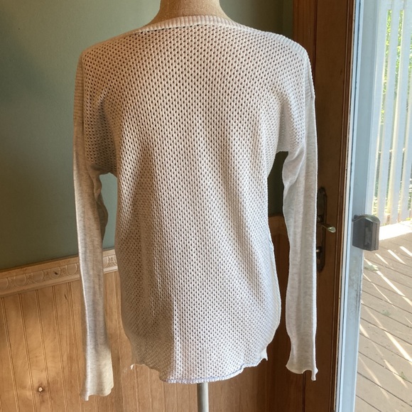 Rebecca Taylor white mesh long sleeve top - Picture 3 of 8